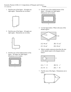 Geometry Practice G.MG.A.3: Compositions of Polygons and