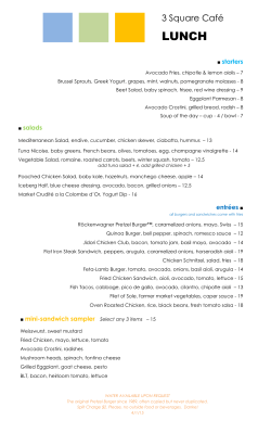 3 Square Caf&eacute; - Rockenwagner