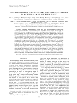 ongoing adaptation to mediterranean climate extremes in a