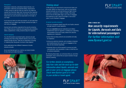 New security requirements for Liquids, Aerosols and Gels for