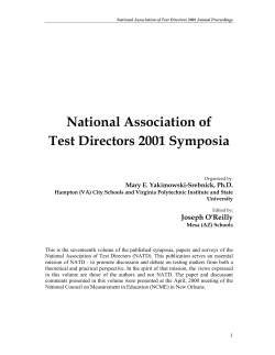 Cizek, 2001 - National Association of Test Directors