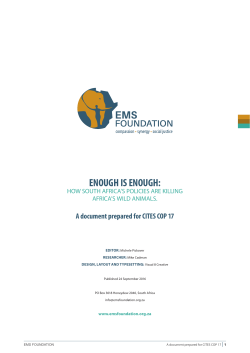 ENOUGH IS ENOUGH: How South Africa`s policies are killing