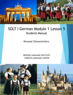 DLI-German-SOLT- Student- Module 1 Lesson- 5