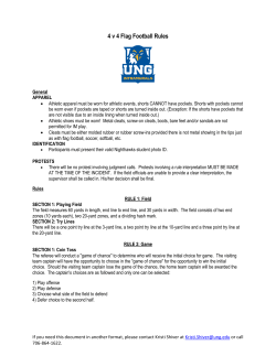 4 v 4 Flag Football Rules
