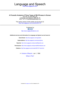 A Prosodic analysis of three types of wh-phrases