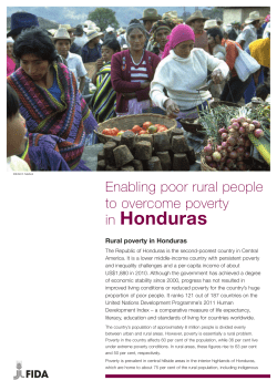 to overcome poverty in Honduras