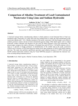 Comparison of Alkaline Treatment of Lead Contaminated