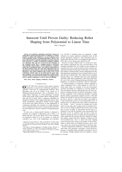 Innocent Until Proven Guilty: Reducing Robot