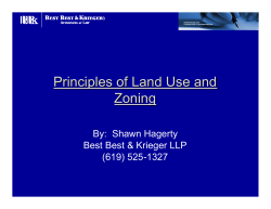 Principles of Land Use and Zoning