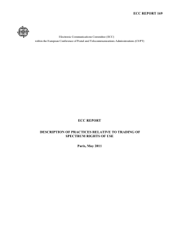 ECC REPORT 169 ECC REPORT DESCRIPTION OF PRACTICES