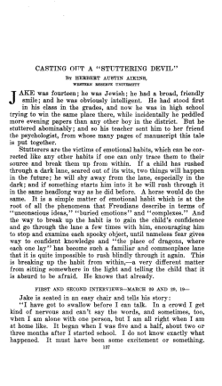 CASTING OTTT A "STUTTERING DEVIL"