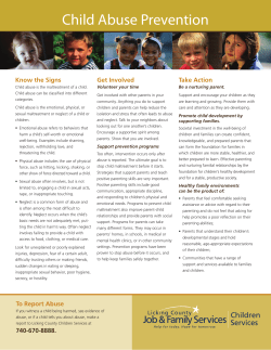 Child Abuse Prevention - Licking County Job and Family Services