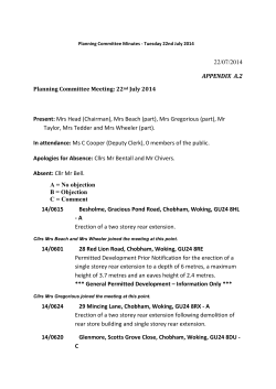 22/07/2014 APPENDIX A.2 Present: Mrs Head (Chairman), Mrs