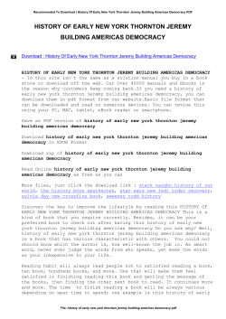 History Of Early New York Thornton Jeremy Building Americas