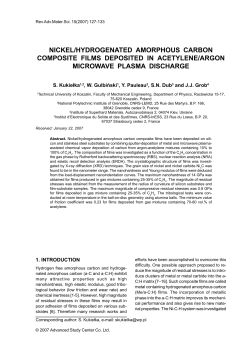 nickel/hydrogenated amorphous carbon composite films deposited
