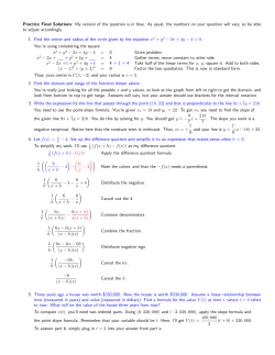 Solutions - UGA Math Department