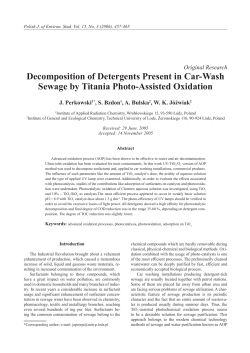 Decomposition of Detergents Present in Car