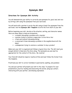 Synonym Skit Template
