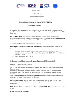 Patricia BLANC (Imagine for Margo, FR) UNITE2CURE Parents