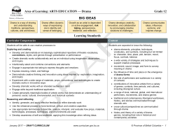 Drama 12 - BC Curriculum - Province of British Columbia