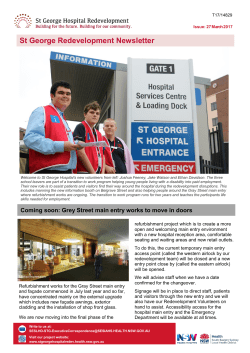 March, 2017 - St George Hospital Redevelopment