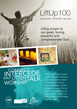 LIFT UP 100 Prayer January Guide