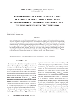 comparison of the powers of energy losses in a variable capacity