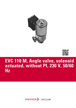 EVC 110 M, Angle valve, solenoid actuated