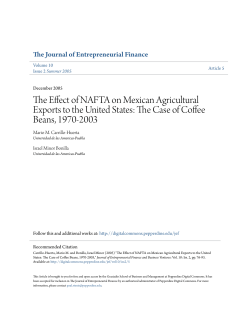 The Effect of NAFTA on Mexican Agricultural Exports to the United