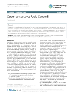 Career perspective: Paolo Cerretelli | SpringerLink
