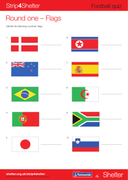 Round one &ndash; Flags