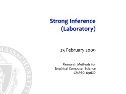 Strong Inference (Laboratory)
