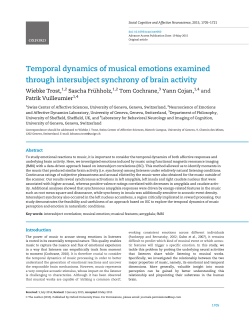 Temporal dynamics of musical emotions
