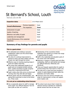 St Bernard`s School, Louth - Lincolnshire Wolds Federation St
