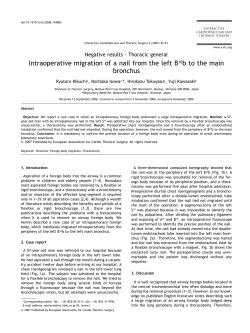 Intraoperative migration of a nail from the left B b to the main bronchus