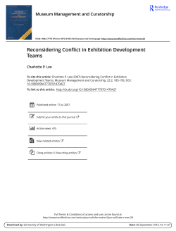 Reconsidering Conflict in Exhibition Development Teams