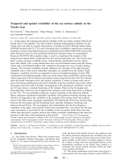Temporal and spatial variability of the sea surface salinity in the