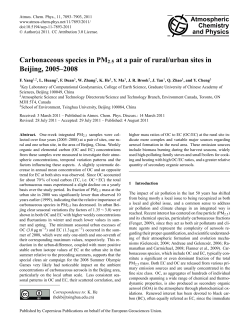 Carbonaceous species in PM2.5 at a pair of rural/urban sites in