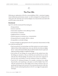 The Five OEs