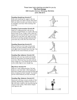 Lower Body Stretches