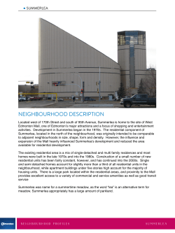 Summerlea Profile - City of Edmonton