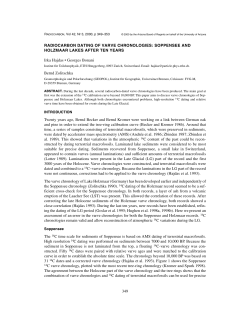 radiocarbon dating of varve chronologies