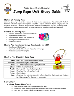 Jump Rope Unit Study Guide