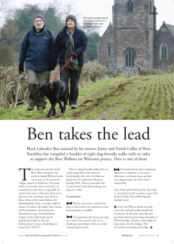 Ben takes the lead - Herefordshire Ramblers