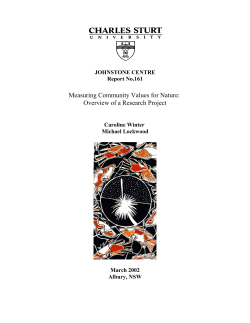 Measuring Community Values for Nature