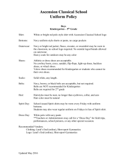 Ascension Classical School Uniform Policy