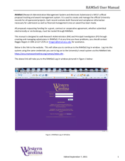 RAMSeS User Manual - Western Carolina University