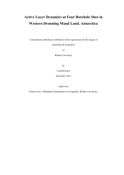 Active Layer Dynamics at Four Borehole Sites in Western Dronning