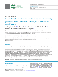 Local climatic conditions constrain soil yeast