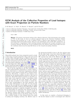 GCM Analysis of the collective properties of lead isotopes with exact